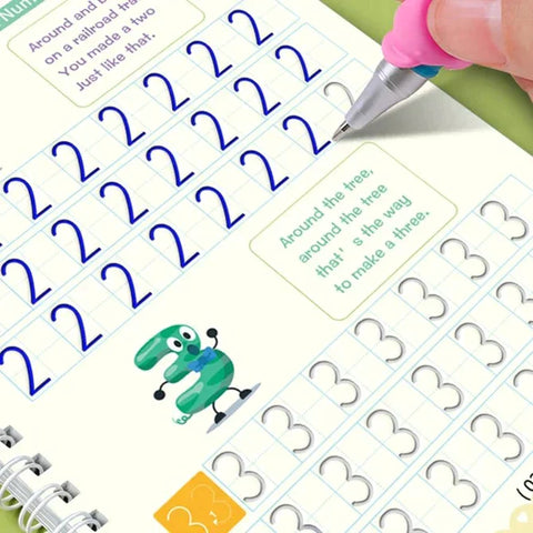 Set of 4 Reusable Handwriting Kids Magic Book - Nooraxo